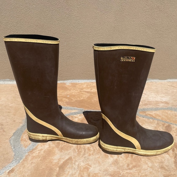 GUC Pro Line TruMaxx Rubber Boots for Men (Size: 10/Color: Brown & Cream) - Picture 1 of 16
